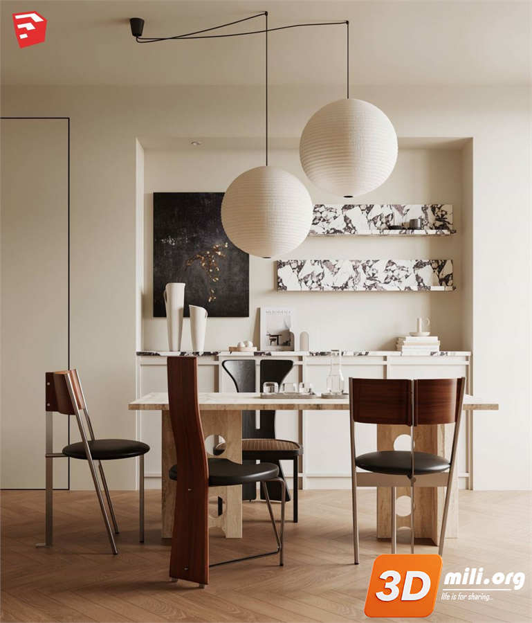 Dining Table Set Skp Files